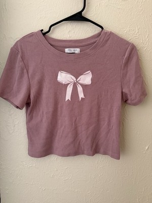 Pink Graphic Crop Tee Women s M Grayson Threads