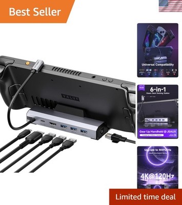 All-in-One Docking Hub with 4K HDMI, USB 3.0 & Fast Charge for Handheld Devices