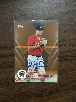 Matt Hall 2018 Topps Pro Debut Baseball #129 Orange /25 IP Signed Autographed 