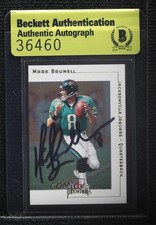 BAS 2001 Fleer Premium Mark Brunell #115 Beckett Auth Sticker Auto 3c7