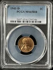 1941-D  1C RB Lincoln Wheat One Cent  PCGS MS65RB  61295346