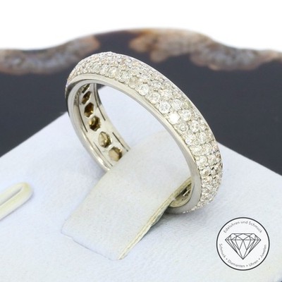 Wert 5.200,- Original Bucherer Brillant Memory Ring 750 / 18 Kt Weiß Gold xxyy