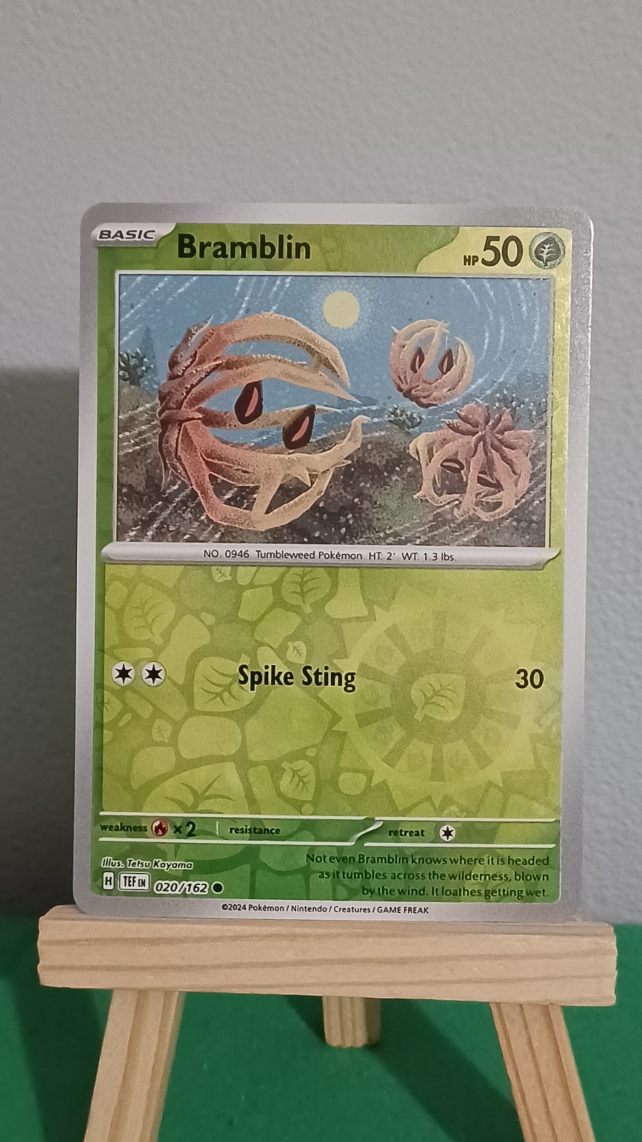 2024 Pokemon TCG Bramblin Reverse Holo #020/162 HP 50