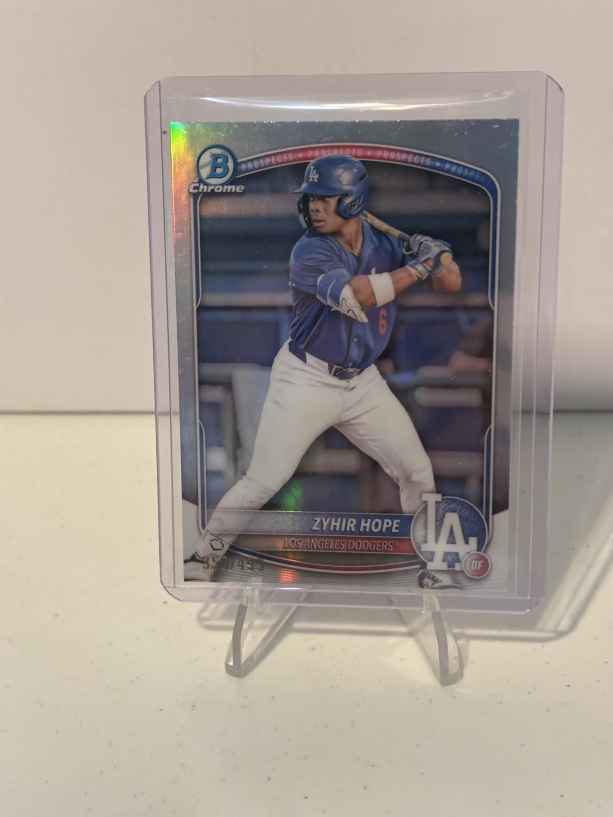 2025 Bowman - Chrome Prospects Zyhir Hope #BCP-2 Refractor /499 (RC)