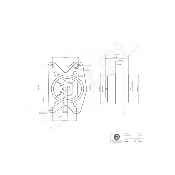 Support moteur gauche Opel Astra G et Zafira A - Pièce de rechange 5684045