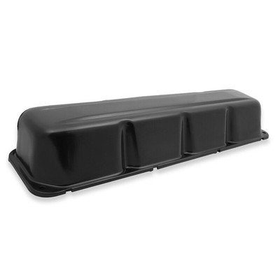 Mr Gasket Valve Cover Set 9830BMRG; 3.125'' Black Steel for AMC, Jeep 304-401 V8