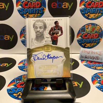 2017 18 Panini Flawless David Thompson 01/10 SuperSonics Enshrined Signature