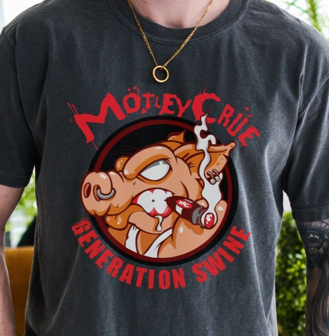 Motley Crue Generation Swine T-Shirt Rock Band on Vintage Comfort