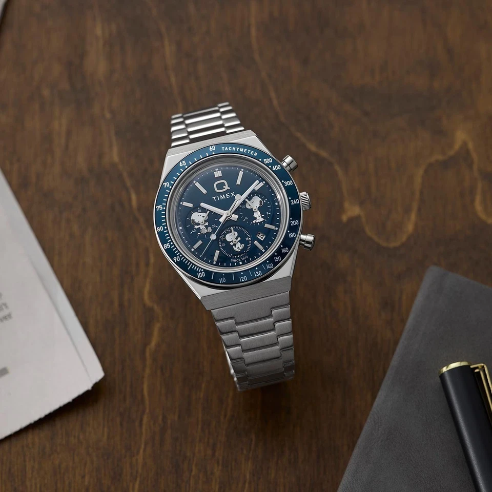 Q Timex Chronograph x Peanuts Snoopy Limited Edition Watch TW2Y45300 - image 2 of 4