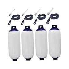 4x Boat Fenders Premium Boat Accessories for Fishing Boats Docking Sailboats