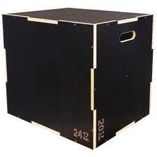 3in1 NonSlip Wooden Plyo Box for Jumping Exercises   30/24/20 Inch Sizes