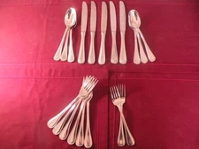 19 Pieces Wallace Royal Thread Stainless Flatware Spoons Forks Knives