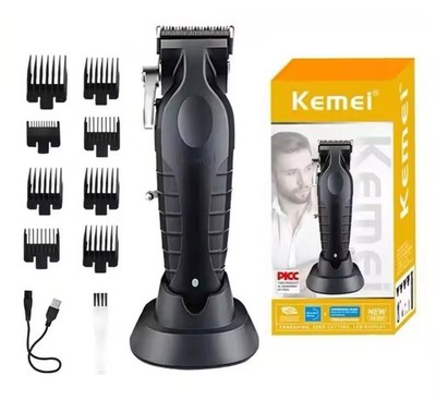 Kemei 2296 Cordless Hair Clipper Black USB Charging 