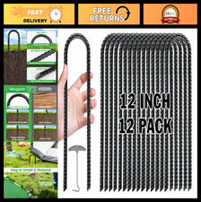 Heavy Duty Trampoline Ground Stakes - Galvanized Steel U-Shaped Anchors for High