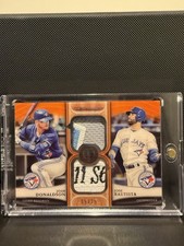 2018 Topps Tribute Josh Donaldson Jose Bautista Dual Game Worn Patch Logo /25