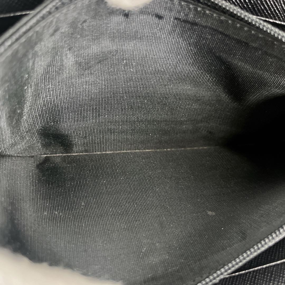 Prada Black Triangular Logo Round Zip Long Wallet… - image 14