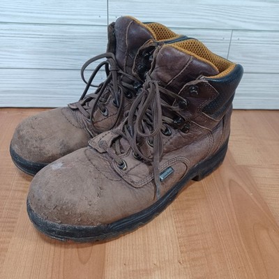 Timberland PRO Titan 6'' Boots Mens 8M Leather Safety Toe Combat Lined Distressed
