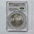 1882-S Morgan Silver Dollar $1 CAC MS63 Coin