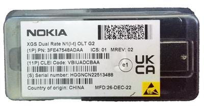 Nokia 3FE47548AD Nokia 3FE47548ADAA VBIUADCBAA XGS Dual Rate SFP+ N1(1-t) OLT G2