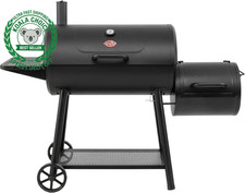 Smokin Champ Offset Smoker Steel BBQ Charcoal Grill and Barbecue Smoker Grill -