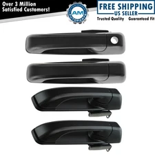 Front & Rear Exterior Door Handles w/ LH Lock Paint to Match for Ram Truck