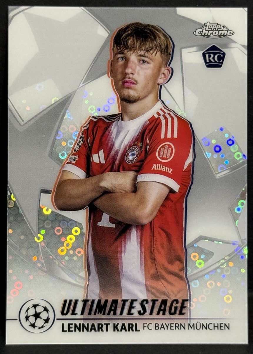 2025-26 Topps UEFA CC Bayern RC Lennart Karl Ultimate Stage Chrome