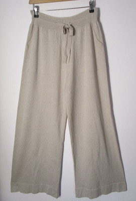 Hose John Smedley M Pure Cashmere Wide Leg hellbeige