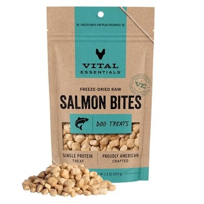 Vital Essentials Freeze Dried Salmon Dog Treats, Premium Grain-Free Training