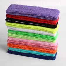 Cotton Sweatband Headbands,Pack of 12,Elastic Stretchy Sport Terry Cloth Sweat