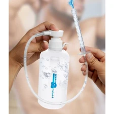 Enema Bottle Kit with Nozzle for Men and Women, Anti-Back-Flow Vagina Cleaning