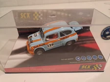 Slot Car New With Box Sealed SCX 61190 Fiat 600 Abarth Gulf #129 Vintage