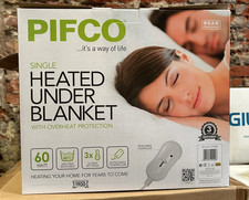 PIFCO Single Heated Electric Under Blanket-  Control 3 Heat Settings Washable