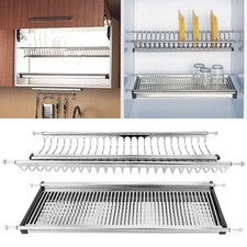 SCOLAPIATTI ACCIAIO INOX CM 86 CON VASCHETTA