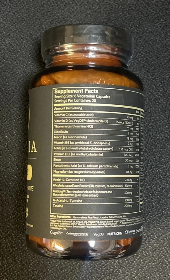 Suplemento Qualia Mind Focus Memory Drive lacrado fechado 120 cápsulas validade 26/08 - Imagem 2 de 2