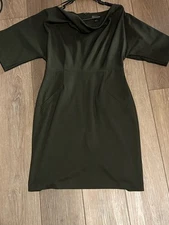 Retro Jessica Howard 1950’s Style Olive Green Dress Size 8
