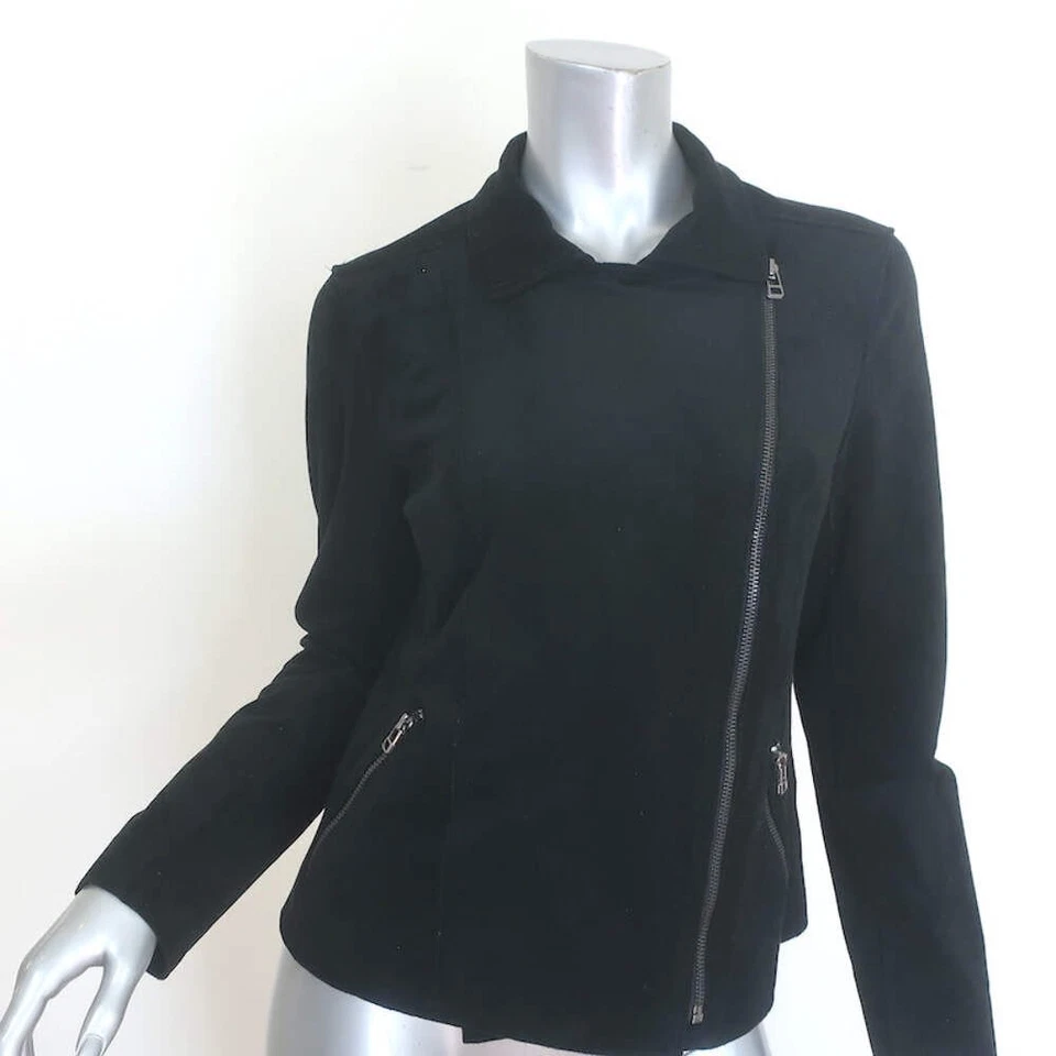 Chaqueta de moto de gamuza sintética Velvet by Graham & Spencer Xandra negra talla pequeña Foto 2 de 4