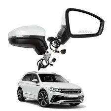 Right Passenger Side Mirror Compatible with 2018-2023 Volkswagen R-8Pin White