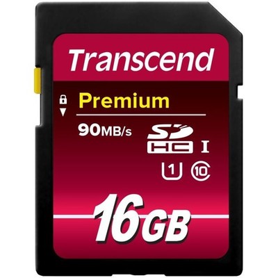 Transcend 16 GB SDHC Speicherkarte Class 10 UHS-I U1 | 90 MB/s | NAND Flash