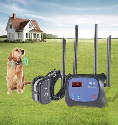 Wireless Dog Fence System 100-2000ft Adjustable Range Rechargeable Collar
