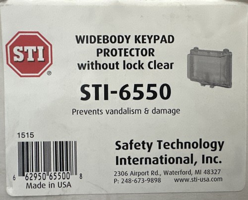 Safety Technology STI-6550 Wide Body Keypad Protector without Lock, Clear - Picture 2 of 3