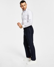Alfani Men's Blue Slim-Fit Navy Tuxedo Pants 34x32