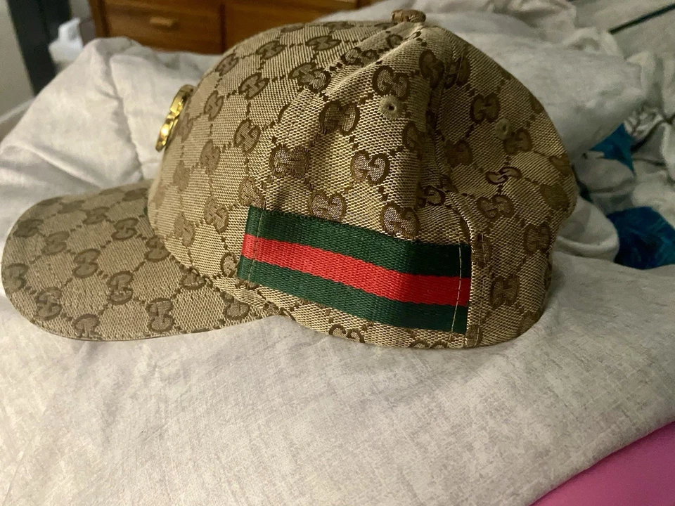 Gorra de béisbol Gucci Original GG de lona con rayas web unisex Foto 2 de 4
