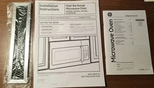 GE Microwave Charcoal Filter + Owners Manual AVM4160, JNM3161, JVM3160, RVM5160