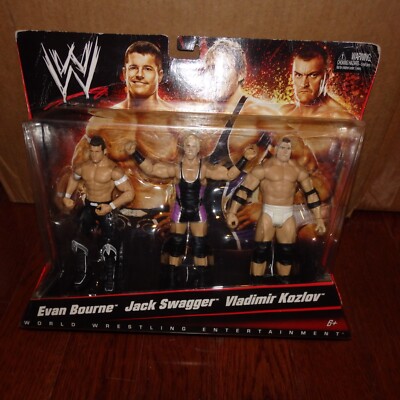 RARE Mattel WWE Figure Pack *EVAN BOURNE, JACK SWAGGER VLADIMIR KOZLOV  *NEW!