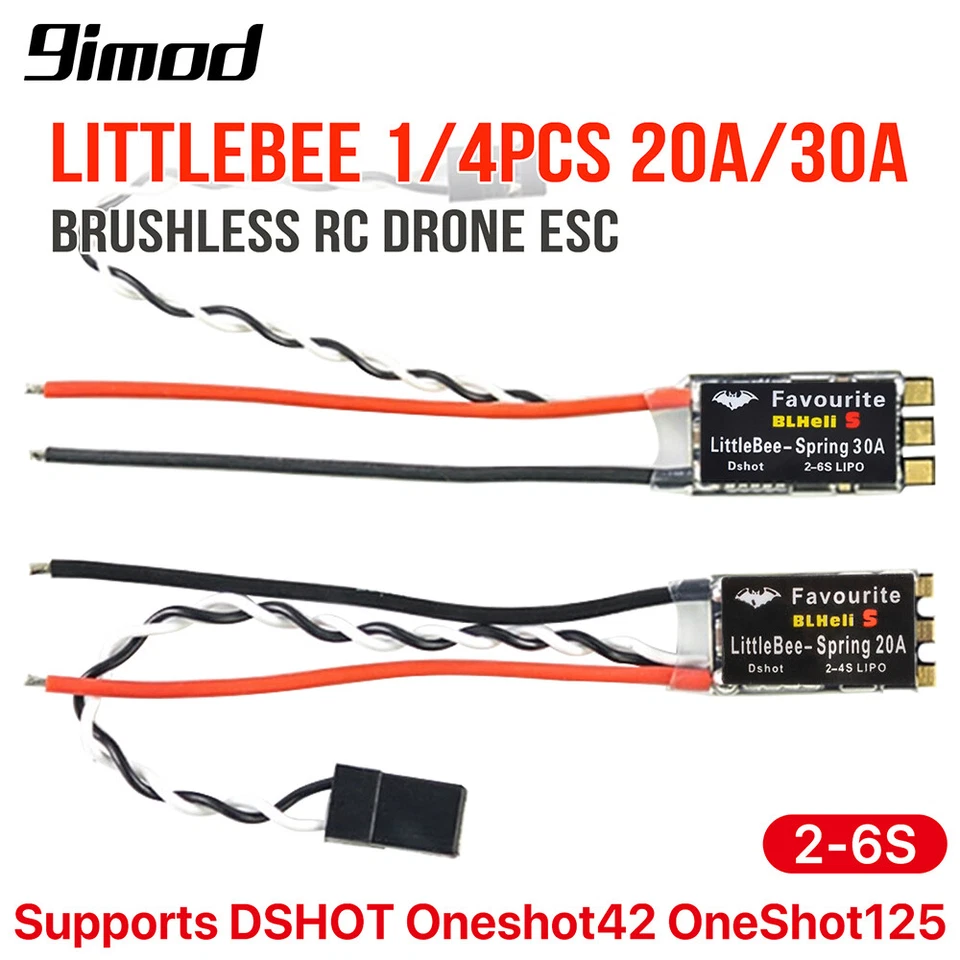 9IMOD RC Drone Favourite FVT LittleBee 20A/30A ESC BLHeli_S OPTO 2-6S Brushless - Image 4 of 4