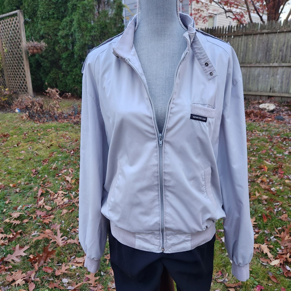 Vintage Members Only Iconic Racer Jacket Men's 42 L Lite Gray