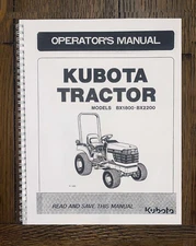 Tractor Operator Instruction Maintenance Manual fits Kubota BX1800 BX2200 Operat