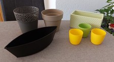 Doniczki na kwiaty, plastikowe/ceramiczne, 7 szt.