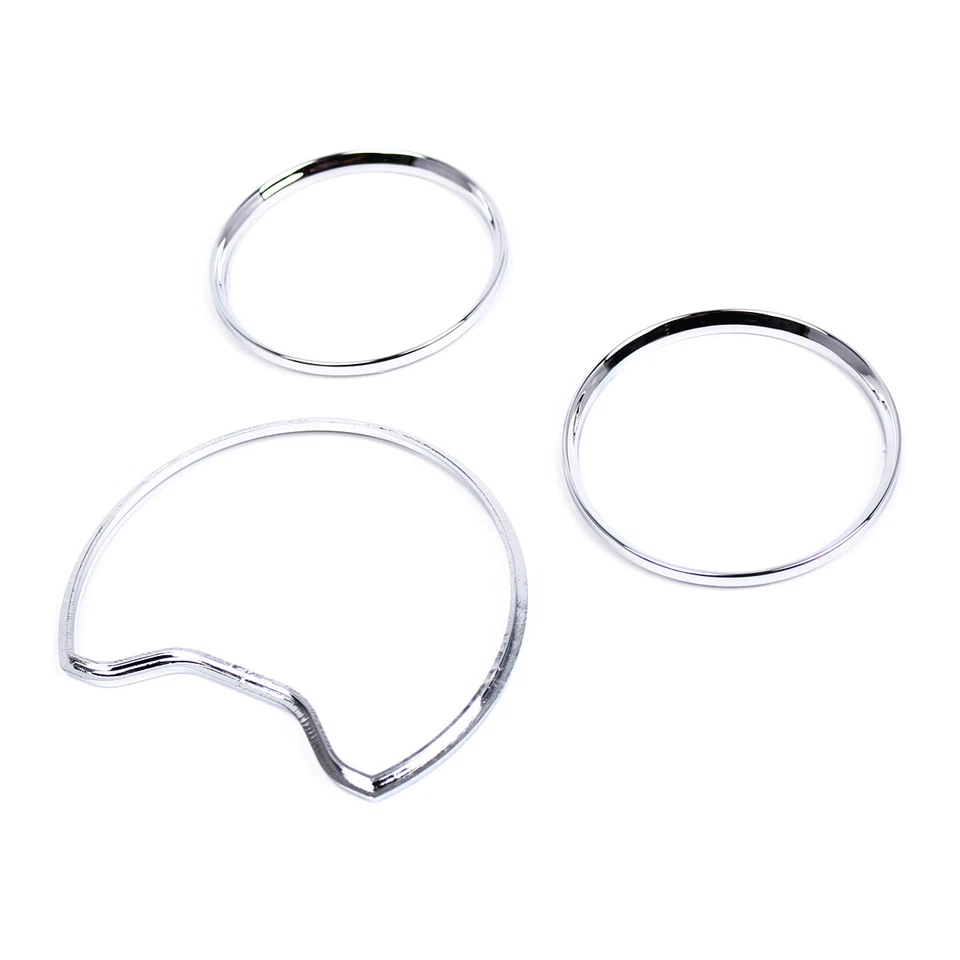 Para Mercedes Benz W210 W202 S210 Euro Chrome medidor de velocímetro mostrador anéis acabamento - Imagem 3 de 4