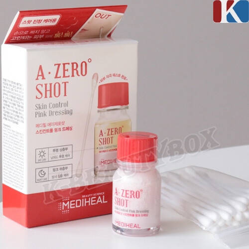 MEDIHEAL A-zero Shot Skin Control Pink Dressing 13g + Cotton